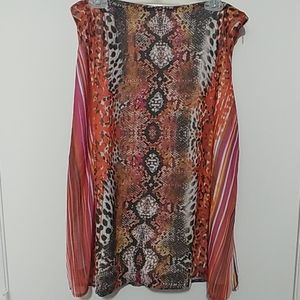 Cato multi color multi print skirt size 12.